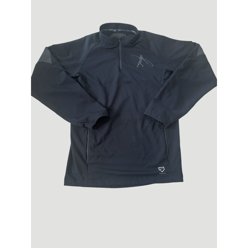 Nike Swingman Ken Griffey Jr. Mens XS Black Pullover‎ Windbreaker Quarter Zip